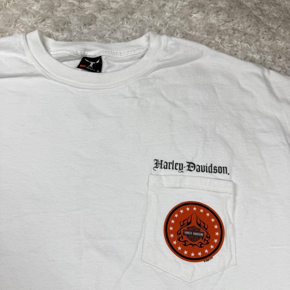 Vintage Harley Davidson T Shirt Mens XL Flames Hanes Beffy T Street Biker Y2K - Picture 1 of 15